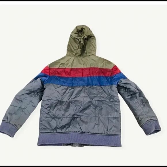 Gymboree Puffer Jacket Color Block Boys Striped - Picture 2 of 6